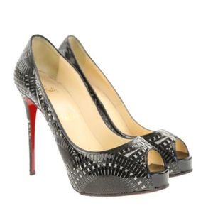 SOLD Christian Louboutin black peep toe pumps EU38
